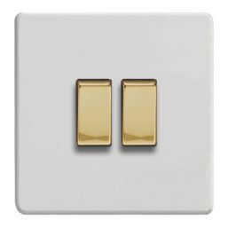 Varilight  10A 2-Gang 2-Way Light Switch  Paintable