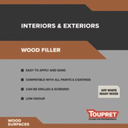 Toupret Ready-to-Use Wood Filler Off-White 1.25kg