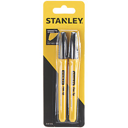 Stanley  Fine Tip Black Permanent Marker 2 Pack