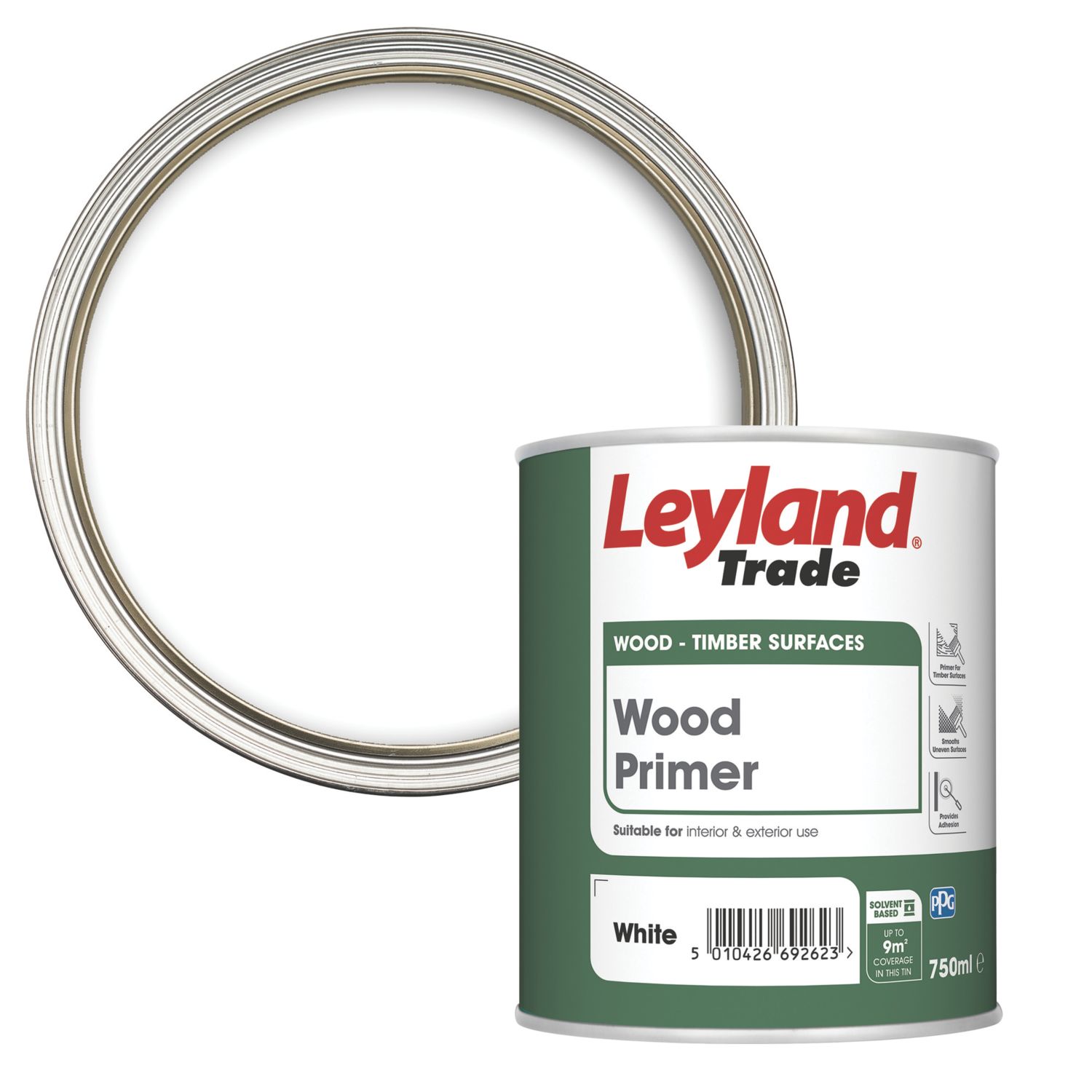 Leyland Trade 750ml White Matt Interior & Exterior Wood Primer (444FR)