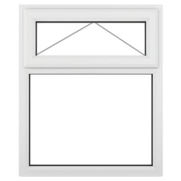 Crystal  Top Opening Clear Double-Glazed Casement White uPVC Window 1190mm x 965mm