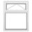 Crystal  Top Opening Clear Double-Glazed Casement White uPVC Window 1190mm x 965mm