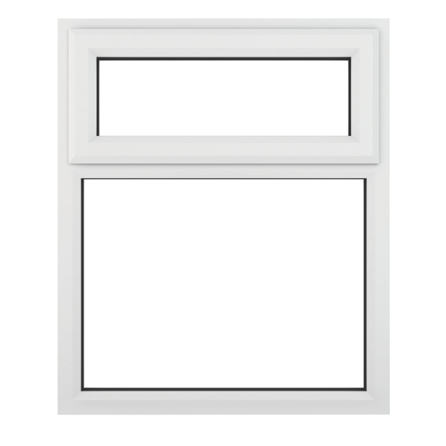Crystal Top Opening Clear Double-Glazed Casement White uPVC Window 1190mm x 965mm (444JK)