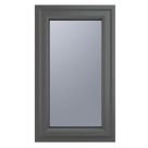 Crystal  Right-Hand Opening Obscure Triple-Glazed Casement Anthracite on White uPVC Window 610mm x 1190mm