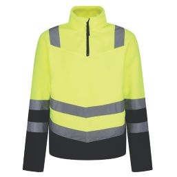 Regatta Pro Hi-Vis 1/2 Zip Fleece Yellow Large 47" Chest