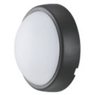 Luceco Eco Mini Outdoor Round LED Bulkhead Black / White 5.5W 450lm