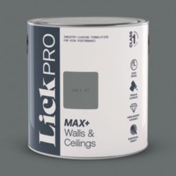 LickPro Max+ 2.5Ltr Grey 07 Matt Emulsion  Paint