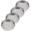 Sensio Zeta Round LED Under Cabinet Lights Brushed Aluminium 8W 180lm 4 Pack
