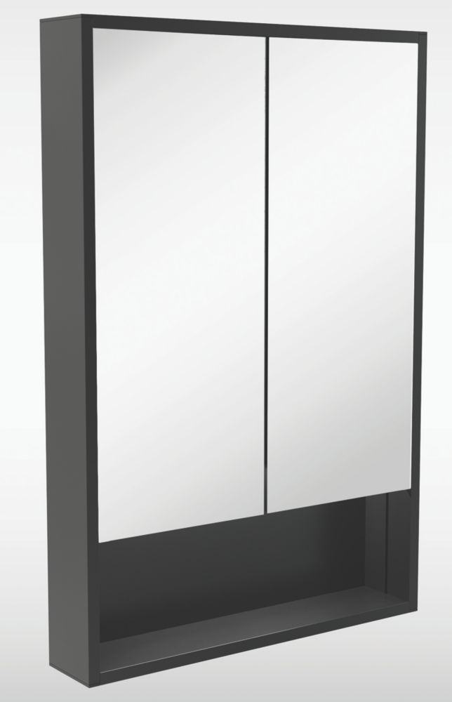 Sensio Sydney 1-Door Illuminated Mirror Cabinet & Shelf With 1248lm LED ...