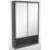 Sensio Sydney 1-Door Illuminated Mirror Cabinet & Shelf With 1248lm LED Light Silver Effect 900mm x 130mm x 600mm