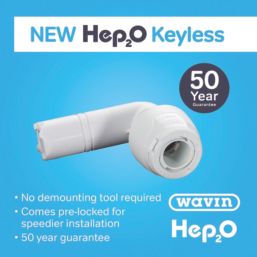 Hep2O  Plastic Push-Fit Equal 90° Keyless Stem Elbow 10mm