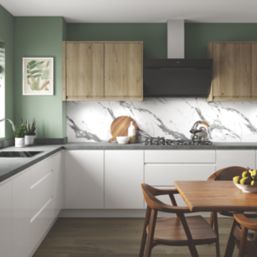Splashwall  White Marble Alloy Splashback 2440mm x 600mm x 4mm