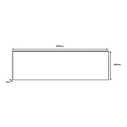 Splashwall  White Marble Alloy Splashback 2440mm x 600mm x 4mm