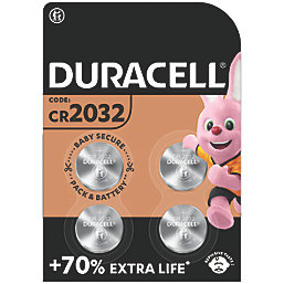 Duracell CR2032 Coin Cell Speciality Lithium Battery 4 Pack
