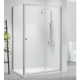 Triton Neo Six  Framed Rectangular Sliding Door Shower Enclosure  Chrome  1100mm x 760mm x 1850mm