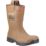 Dunlop Purofort RigPRO Fur Lining Size 11  Brown Steel Toe Cap Safety Wellies