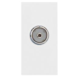 British General  Modular Isolated Coaxial TV / FM Socket White