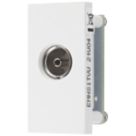 British General  Modular Isolated Coaxial TV / FM Socket White