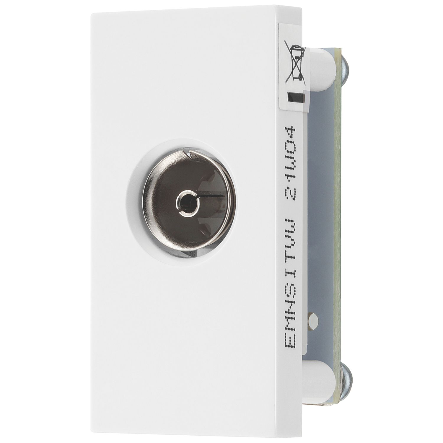 British General Modular Isolated Coaxial TV / FM Socket White (444XG)