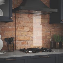 Splashback  Clear with Copper Caps Kitchen Splashback 600mm x 700mm x 6mm