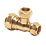 Pegler PX50D Brass Compression Reducing Tee 22mm x 15mm x 15mm