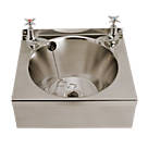 Model B 1 Bowl Stainless Steel Wall-Hung Washbasin 2 Taps 340mm x 345mm