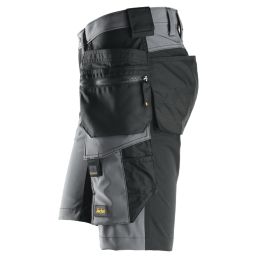 Snickers 6175 Stretch Work Shorts Steel Grey / Black 39" W