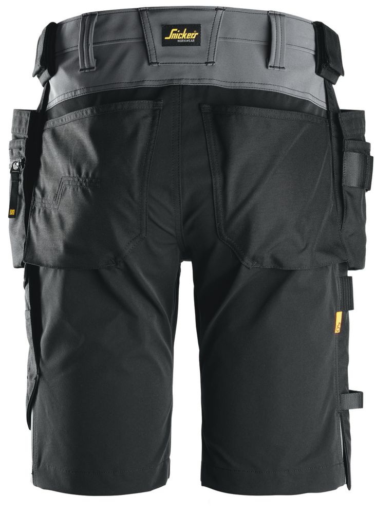 Snickers 6175 Stretch Work Shorts Steel Grey / Black 39