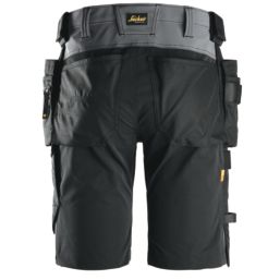 Snickers 6175 Stretch Work Shorts Steel Grey / Black 39" W