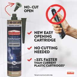 Unibond  
Kitchen & Bathroom Anti-Mould Sealant Translucent 280ml
