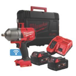 Milwaukee M18 ONEFHIWF12-502X FUEL 18V 2 x 5.0Ah Li-Ion RedLithium Brushless Cordless ONE-KEY Impact Wrench