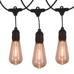 TCP ST64 10m Outdoor LED Warm White Garden Festoon Lights 10W 40lm