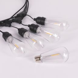 TCP ST64 10m Outdoor LED Warm White Garden Festoon Lights 10W 40lm