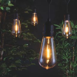 TCP ST64 10m Outdoor LED Warm White Garden Festoon Lights 10W 40lm