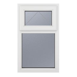 Crystal  Top Opening Obscure Triple-Glazed Casement White uPVC Window 610mm x 965mm