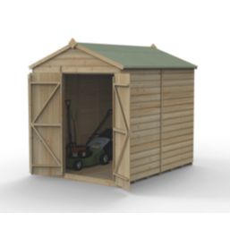Forest Beckwood 6' x 7' 6" (Nominal) Apex Shiplap Timber Shed with Base & Assembly