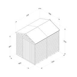 Forest Beckwood 6' x 7' 6" (Nominal) Apex Shiplap Timber Shed with Base & Assembly