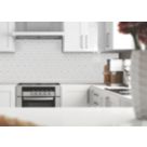 Splashwall  White/Grey Matt MDF Splashback 2440mm x 1220mm x 9mm