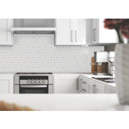 Splashwall  White/Grey Matt MDF Splashback 2440mm x 1220mm x 9mm