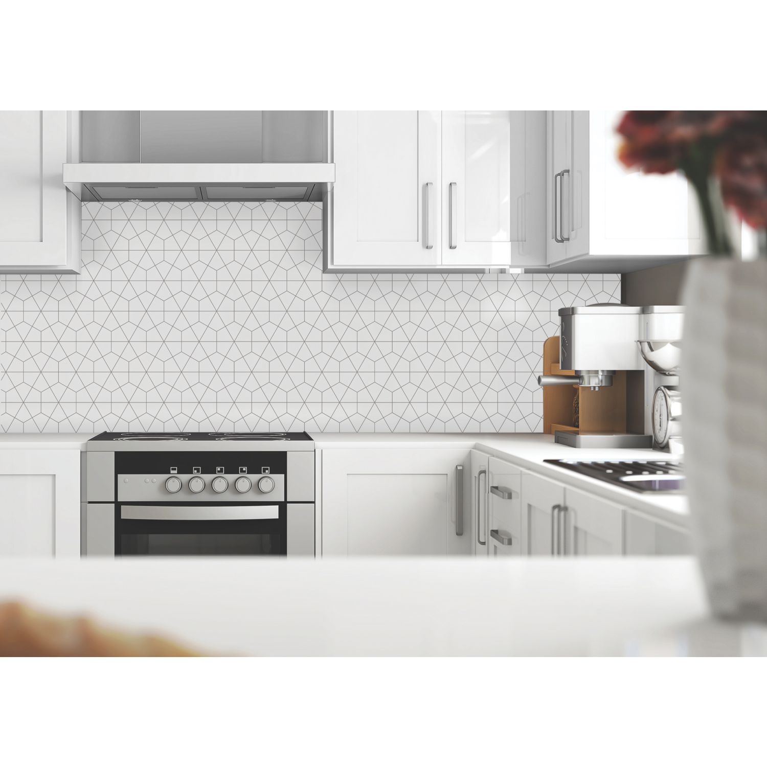 Splashwall White/Grey Matt MDF Splashback 2440mm x 1220mm x 9mm (445RJ)