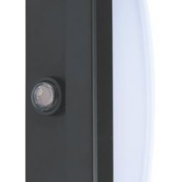 Saxby  Outdoor Tall Rectangular Photocell LED Wall Light Black 15W 1500lm