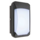 Saxby  Outdoor Tall Rectangular Photocell LED Wall Light Black 15W 1500lm