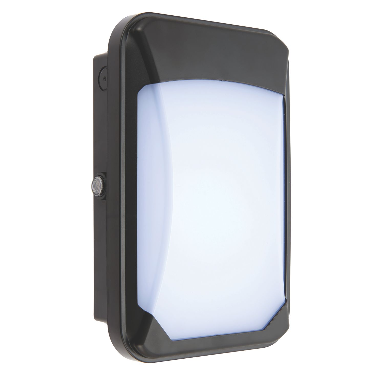 Saxby Outdoor Tall Rectangular Photocell LED Wall Light Black 15W 1500lm (445VX)