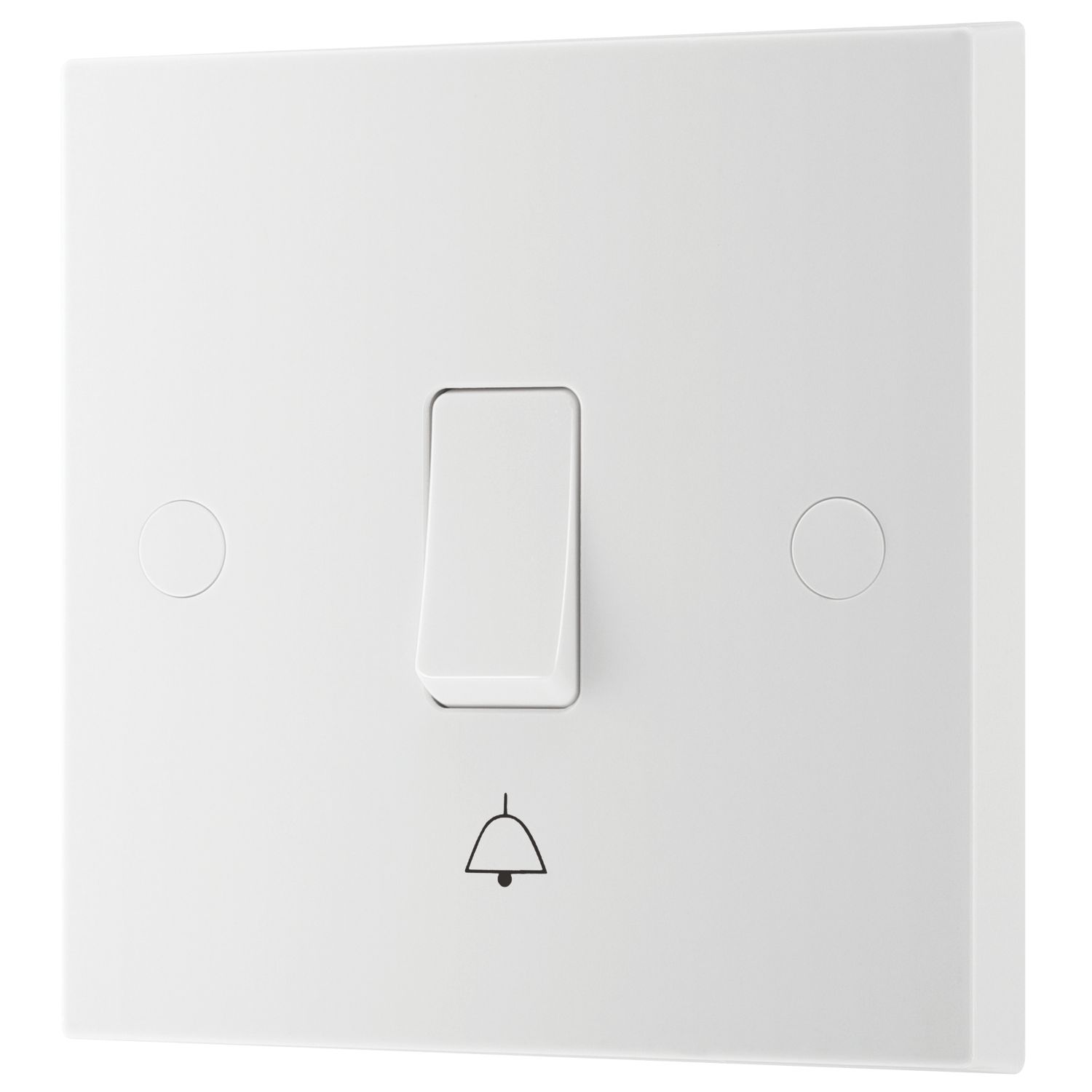 British General 900 Series 10A 1-Gang 1-Way Retractive Bell Push Switch White (445XG)