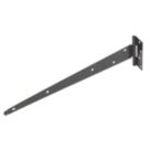 Black Powder-Coated Medium Duty Tee Hinges 375mm 2 Pack