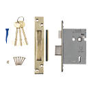 Smith & Locke Fire Rated Stainless Brass BS 5-Lever Mortice Sashlock 78mm Case - 57mm Backset
