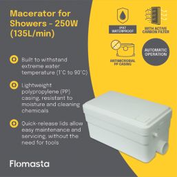 Flomasta  Macerator Shower  250W 220-240V