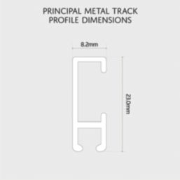 Renaissance Rigid Curtain Track Silver 200cm