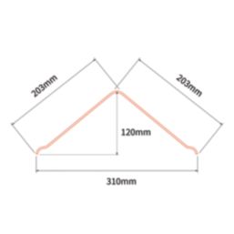 Onduline Black Corrugated Bitumen Edge Piece 1000mm x 410mm