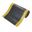 COBA Safety Deckplate Anti-Fatigue Floor Mat Black/Yellow 18.3m x 1.2m x 14mm